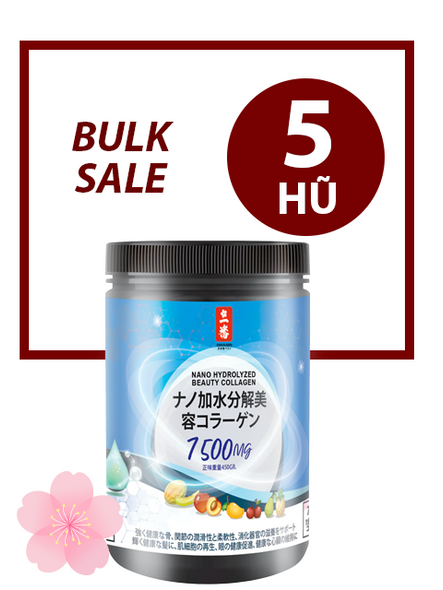 GIÁ SỈ BULK SALE 5 HŨ - NANO BEAUTY COLLAGEN BỘT 7,500MG