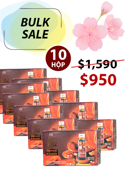 GIÁ SỈ BULK SALE 10 BOXES - SUPER COLLAGEN LINH CHI ĐỎ GLUCOSAMINE