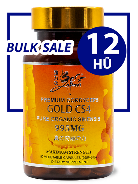 BULK SALE 12 HŨ SUPER ĐÔNG TRÙNG HẠ THẢO VÀNG CS4 995MG