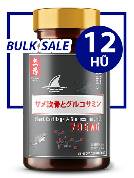 BULK SALE 12 HŨ - SHARK CARTILAGE & GLUCOSAMINE GIÚP XƯƠNG KHỚP