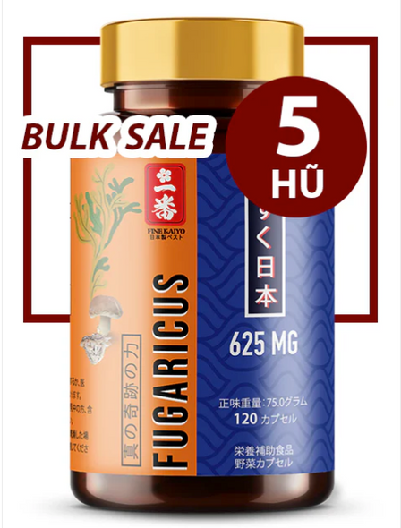 GIÁ SỈ BULK SALE 5 HŨ - FUGARICUS 625MG (120 CAPSULES)