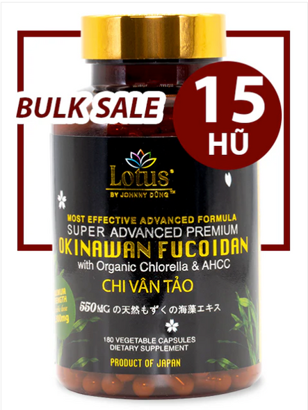 GIÁ SỈ BULK SALE 15 HŨ - SUPER ADVANCED FUCOIDAN SHIITAKE 550MG