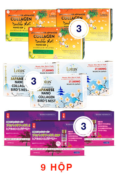 COMBO MIX PACKAGE 3 LOẠI SUPER COLLAGEN (9 BOXES)